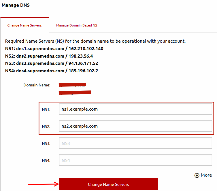 How to Change Domain Nameservers for GoGoGoHost Registered Domains